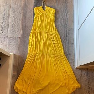 Yellow T-bag Maxi Dress